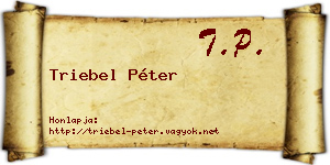 Triebel Péter névjegykártya